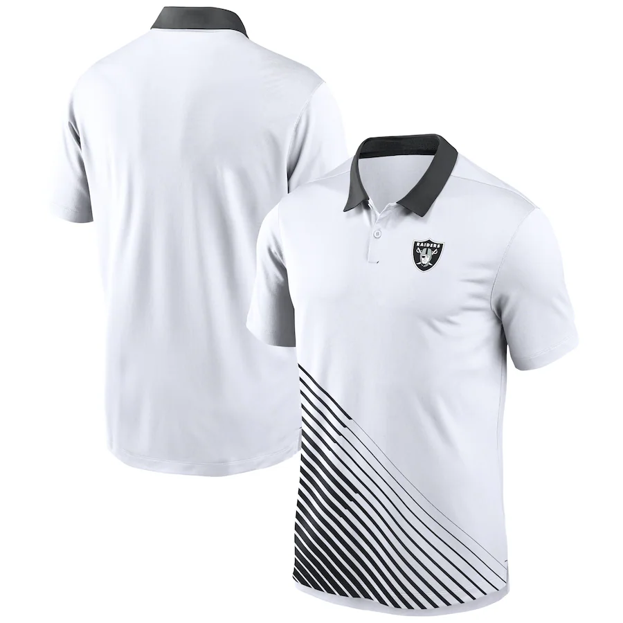 Men 2024 NFL Polo Oakland Raiders white style 4->nfl t-shirts->Sports Accessory